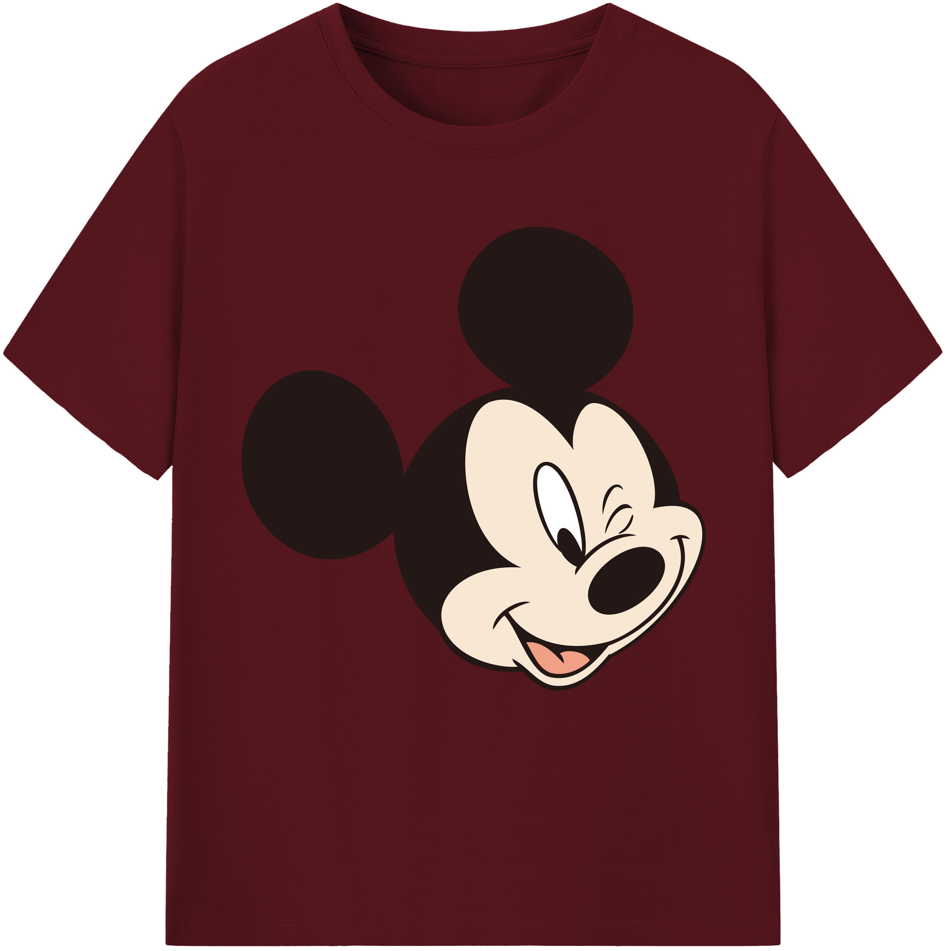 （画像用） ミッキーマウス Mickey Mouse 綿100％半袖Tシャツ（フロントプリント）